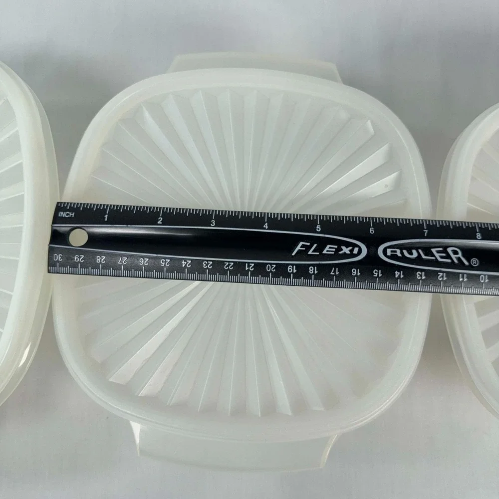 Vintage Tupperware Servalier Square Bowls 3 Pc Set 836 837 838 839
